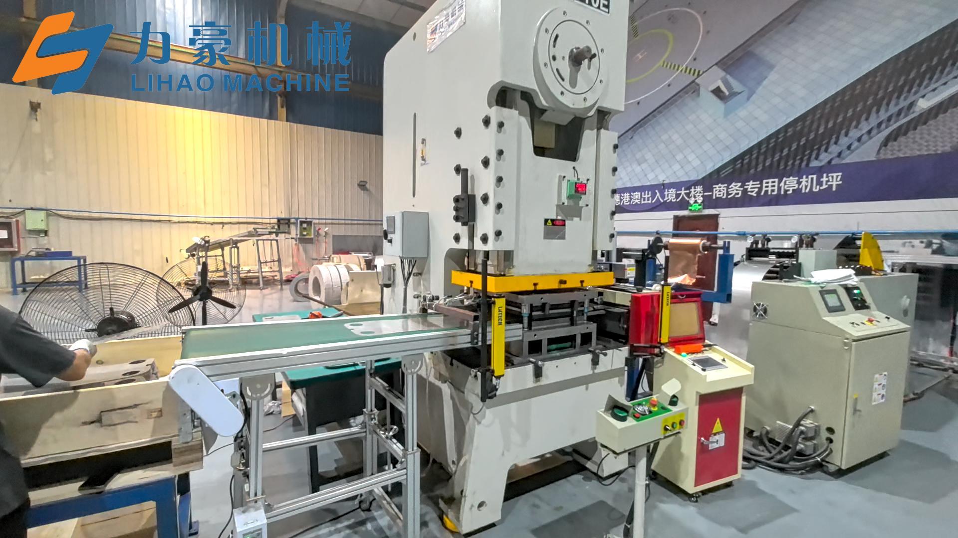 Metal heat exchanger sheet stamping production line