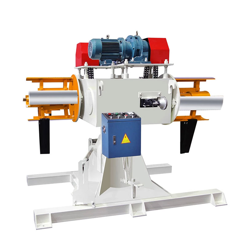 Double heads uncoiler machine metal sheet decoiler electrical machinery with motor power and speed control box